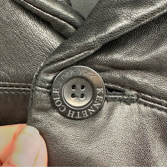 Kenneth Cole Black Trench Coat - Picture 3 of 9